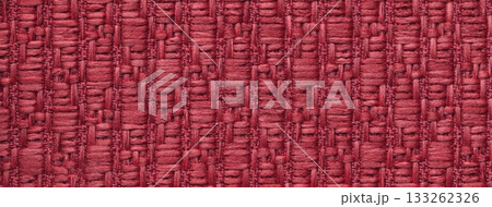 Dark red woven textile macro texture background. Knitted wine fabric pattern for material design and backdrop 133262326