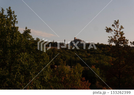 Bagno Vignoni hot springs a popular tourist destination in Tuscany Bagno Vignoni hot springs a popular tourist destination in Tuscany 133262399