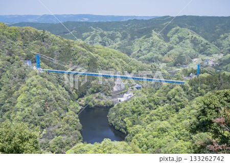 茨城 赤岩展望台から望む竜神峡 茨城 赤岩展望台から望む竜神峡 133262742