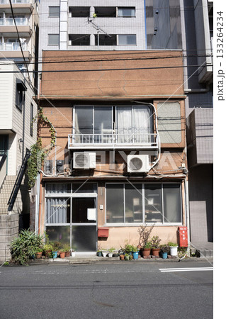 日本の古い住宅/二階建一軒家/土地/一戸建て/モルタルアパート/ 133264234