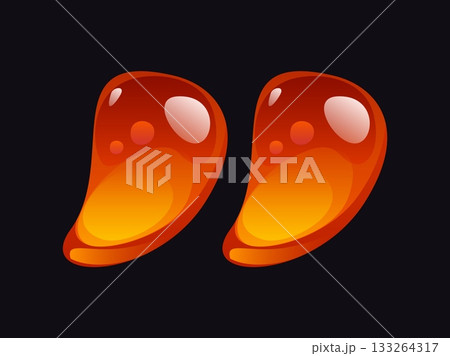 Flowing honey cartoon font punctuation quotation mark. Yellow candy ABC typeset sign, sweet honey vector English font punctuation mark. Tasty caramel typeface or English alphabet type symbol Flowing honey cartoon font punctuation quotation mark. Yellow candy ABC typeset sign, sweet honey vector English font punctuation mark. Tasty caramel typeface or English alphabet type symbol 133264317