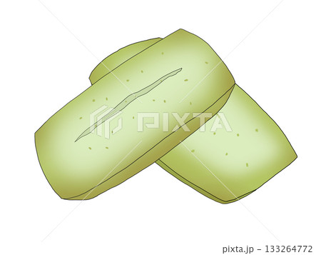 抹茶フィナンシェのイラスト（抹茶スイーツ12） 133264772