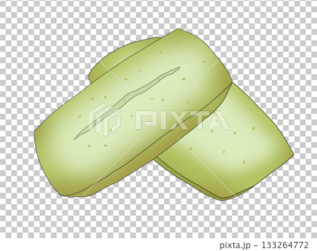 抹茶フィナンシェのイラスト（抹茶スイーツ12） 133264772