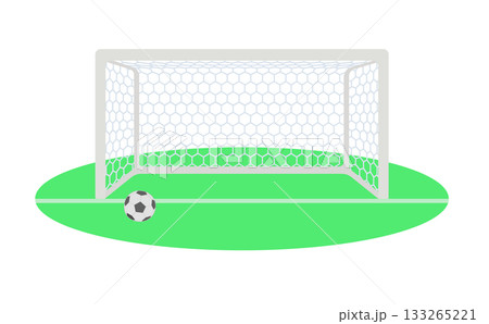 サッカーボールとゴールのイラスト 133265221
