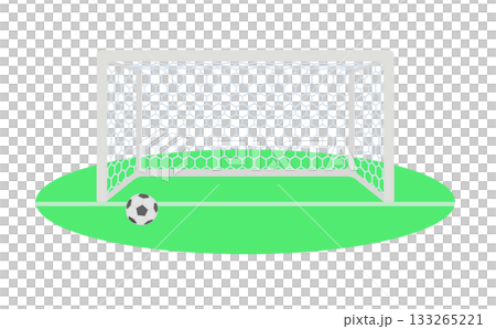 サッカーボールとゴールのイラスト 133265221
