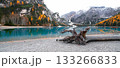 Anamorphic Lens - Fantastic autumn landscape on Lake Braies 133266833