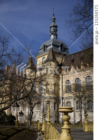Budapest, Hungary, April 3, 2019: Vajdahunyad Castle in City Park 133268571