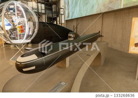 Nuclear submarine, an exhibit in the museum of the ATOM pavilion. Exhibition forum Russia 2025 Nuclear submarine, an exhibit in the museum of the ATOM pavilion. Exhibition forum Russia 2025 133268636