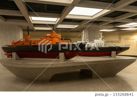 Atomic Ship, an exhibit at the ATOM Pavilion Museum. Russia 2025 Exhibition Forum 133268641