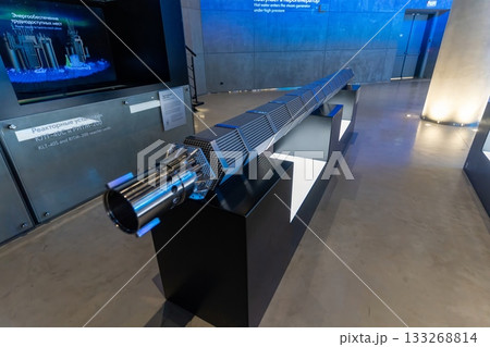 Atomic Energy Pavilion at VDNKh. Modern Atomic Industry. Exposition - model of a water-water reactor in the ATOM pavilion. Moscow city 133268814