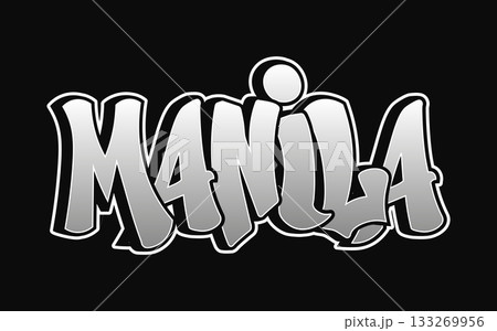 MANILA city name in urban graffiti style MANILA city name in urban graffiti style 133269956