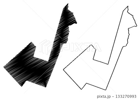 Ouro Preto do Oeste municipality (State of Rondonia or Rondonia, RO, Municipalities of Brazil, Federative Republic of Brazil) map vector illustration, scribble sketch map Ouro Preto do Oeste municipality (State of Rondonia or Rondonia, RO, Municipalities of Brazil, Federative Republic of Brazil) map vector illustration, scribble sketch map 133270993