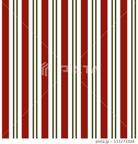 Seamless Christmas pattern with red, white, and green vertical stripes. Festive holiday background perfect for seasonal wrapping paper, gift packaging, textile prints, and classic winter decor Seamless Christmas pattern with red, white, and green vertical stripes. Festive holiday background perfect for seasonal wrapping paper, gift packaging, textile prints, and classic winter decor 133271084