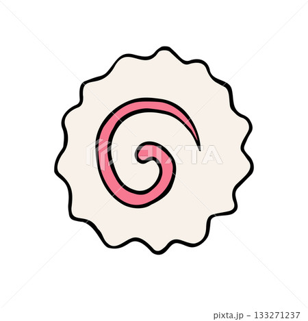 Vector hand drawn sketch doodle outline Narutomaki Vector hand drawn sketch doodle outline Narutomaki 133271237