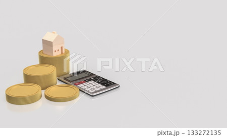 The Home Loan and Savings for Real Estate Investment 3d Rendering. 133272135