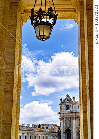 St. Peter's Basilica, St. Peter's Square, Vatican City, Rome, Italy. Horizontal view. 133272323