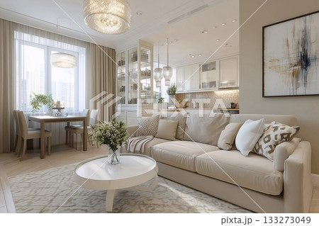 オシャレなリビングルーム 133273049