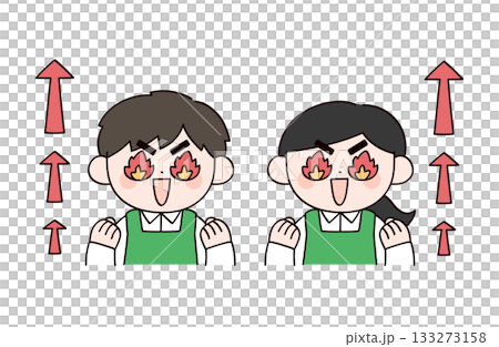 超市裡一位積極進取的男店員和一位女店員的插圖 133273158