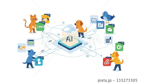 AIとAPI連携、デジタルエコシステムを築く動物たち 133273305