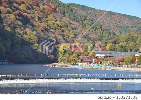 秋の京都 嵐山紅葉 秋の風景 秋の京都 嵐山紅葉 秋の風景 133273338
