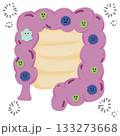 悪玉菌が沢山いる腸内のイラスト 133273668