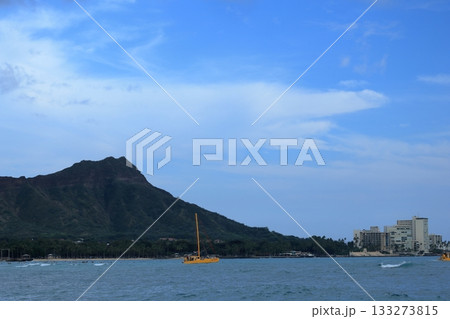 ハワイ　ハレクラニホテルからのダイヤモンドヘッド眺望 133273815