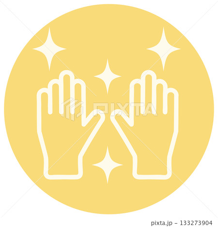 きれいな手 イエロー 133273904