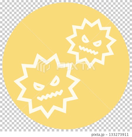 Cute virus illustration yellow Cute virus illustration yellow 133273911