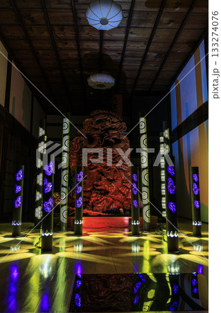 岐阜県関市・龍泰寺の龍の木彫りを照らす幻想的竹あかりライトアップ 岐阜県関市・龍泰寺の龍の木彫りを照らす幻想的竹あかりライトアップ 133274076