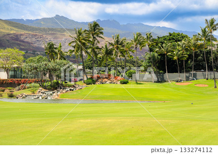 ハワイ（オアフ島）の休日（ゴルフライフ）カポレイNO18 133274112