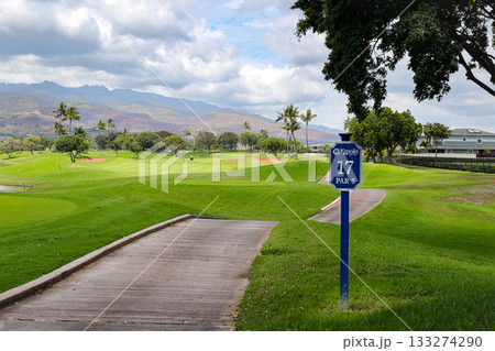 ハワイ（オアフ島）の休日（ゴルフライフ）カポレイno17 133274290