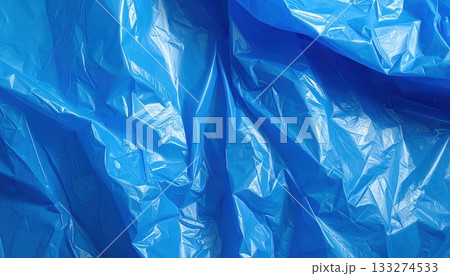《AI画像》青いビニール袋の背景素材 133274533