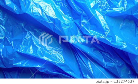 《AI画像》青いビニール袋の背景素材 133274537