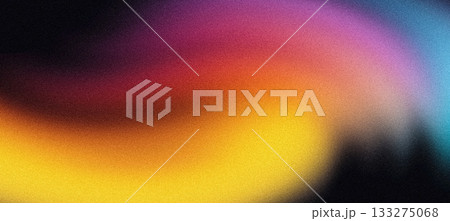 Grainy gradient background yellow orange blue pink abstract glowing color wave black dark backdrop, noise texture banner poster header design Grainy gradient background yellow orange blue pink abstract glowing color wave black dark backdrop, noise texture banner poster header design 133275068