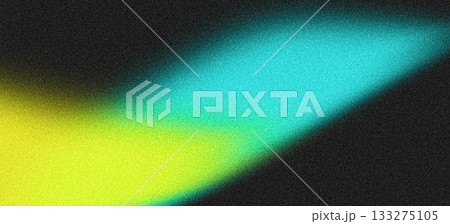 Grainy abstract background, vibrant yellow blue color gradient shape, black backdrop, noise texture retro banner poster design Grainy abstract background, vibrant yellow blue color gradient shape, black backdrop, noise texture retro banner poster design 133275105