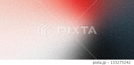 Dark vibrant black red white blurred grainy background, abstract noise texture effect banner backdrop, copy space 133275242