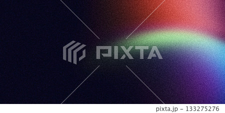Grainy background, red purple green vibrant color shape on black backdrop, abstract dark noise texture banner poster header cover wallpaper design 133275276