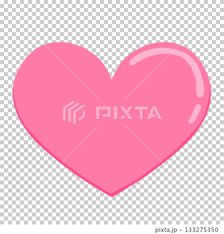 Simple pink heart illustration Simple pink heart illustration 133275350