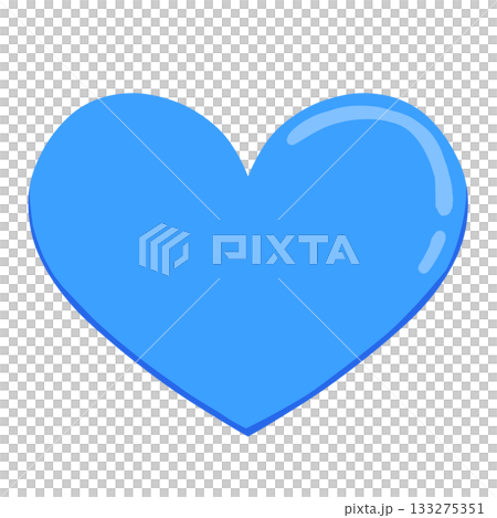 Simple blue heart illustration Simple blue heart illustration 133275351