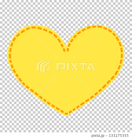 Simple yellow heart illustration Simple yellow heart illustration 133275355