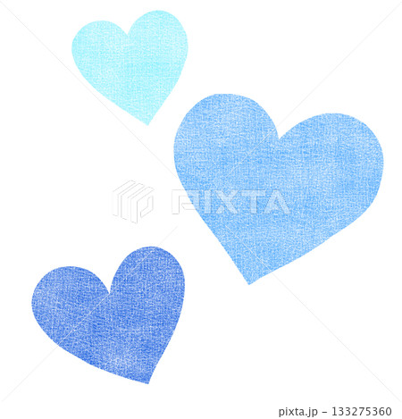 シンプルな青いハートのイラスト シンプルな青いハートのイラスト 133275360