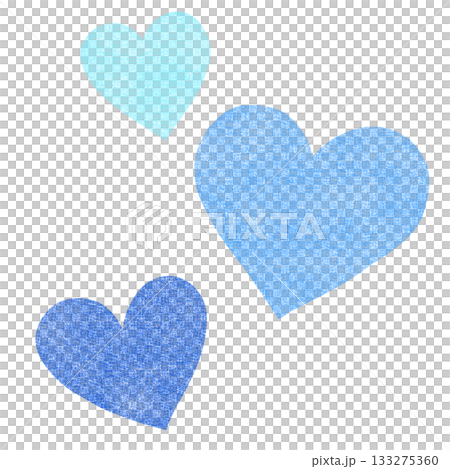 シンプルな青いハートのイラスト シンプルな青いハートのイラスト 133275360