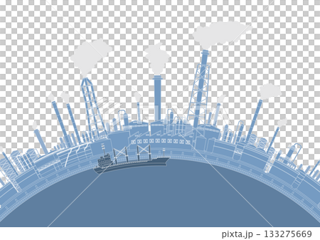 工場地帯のベクターイラスト 工場地帯のベクターイラスト 133275669