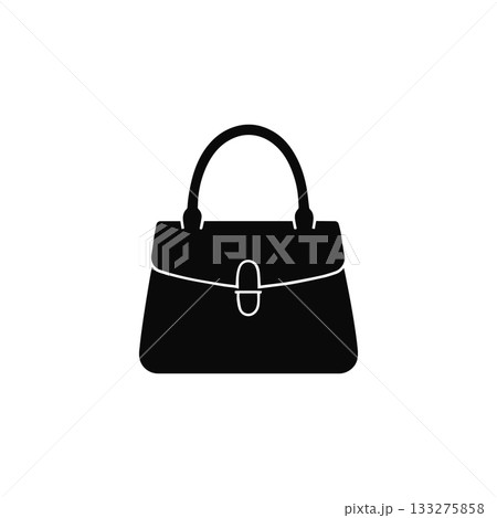 handbag silhouette fashion purse isolated on white background handbag silhouette fashion purse isolated on white background 133275858