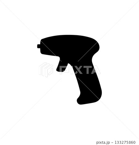 handheld barcode scanner silhouette retail checkout device isolated on white background handheld barcode scanner silhouette retail checkout device isolated on white background 133275860