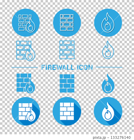 Firewall vector icon set (system configuration and documentation creation) Firewall vector icon set (system configuration and documentation creation) 133276140