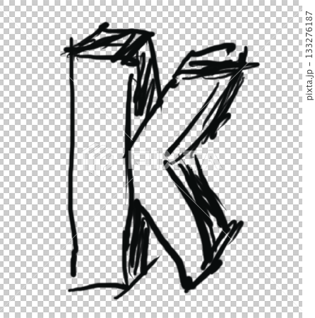 Hand drawn alphabet letter K for font, typography, text, message, initials, calligraphy, cartoon, fabric print, cute patch, brooch, pin, education book, stickers, tattoo, name design, hand writing Hand drawn alphabet letter K for font, typography, text, message, initials, calligraphy, cartoon, fabric print, cute patch, brooch, pin, education book, stickers, tattoo, name design, hand writing 133276187