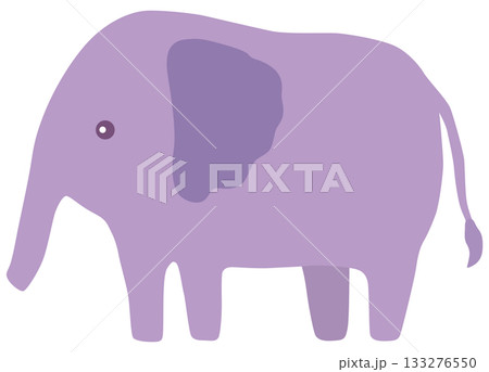 シンプルなぞうのイラスト ベクター素材 133276550