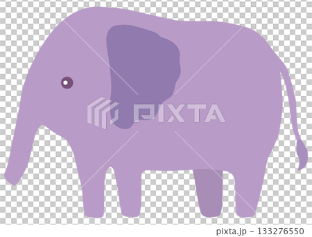 シンプルなぞうのイラスト ベクター素材 133276550