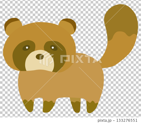 Simple raccoon illustration vector material 133276551